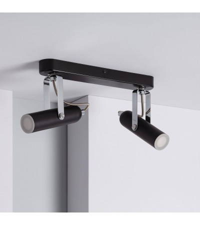 Plafonnier LED Orientable Métal Big Bari 2 Spots 8W - 4901 - vue 3