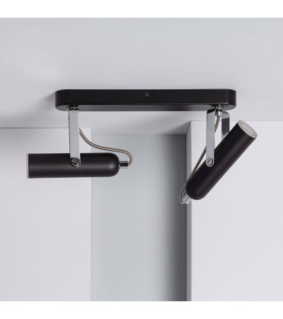 Plafonnier LED Orientable Métal Big Bari 2 Spots 8W - 4901 - vue 8