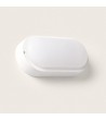 Plafonnier LED Ovale 25W Extérieur 94x198 mm IP65 avec Détecteur de Mouvement et Crépusculaire Hublot White - 77360 - vue 1