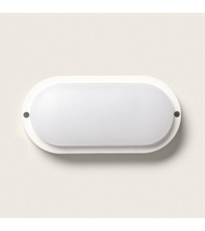Plafonnier LED Ovale 25W Extérieur 94x198 mm IP65 avec Détecteur de Mouvement et Crépusculaire Hublot White - 77360 - vue 4