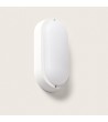Plafonnier LED Ovale 25W Extérieur 94x198 mm IP65 avec Détecteur de Mouvement et Crépusculaire Hublot White - 77360 - vue 5