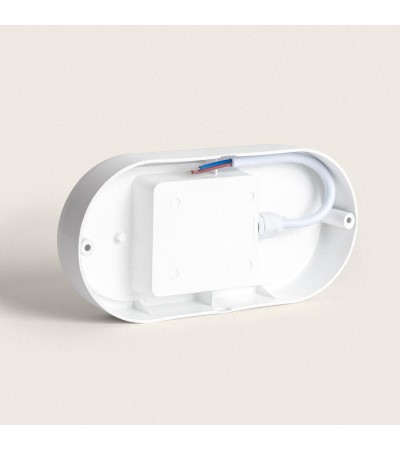 Plafonnier LED Ovale 25W Extérieur 94x198 mm IP65 avec Détecteur de Mouvement et Crépusculaire Hublot White - 77360 - vue 6