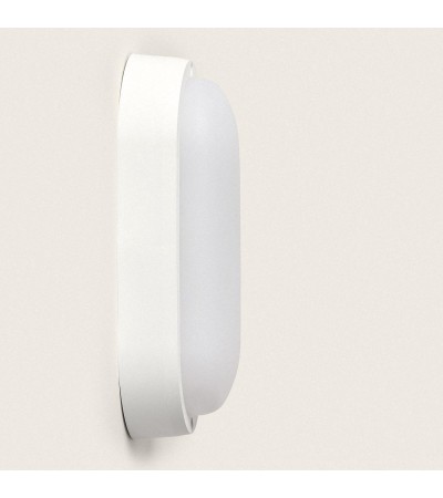 Plafonnier LED Ovale 25W Extérieur 94x198 mm IP65 avec Détecteur de Mouvement et Crépusculaire Hublot White - 77360 - vue 7