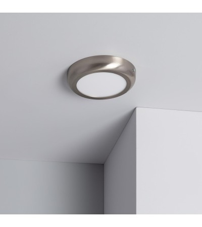 Plafonnier LED Rond 12W Métal Design Silver Ø175 mm