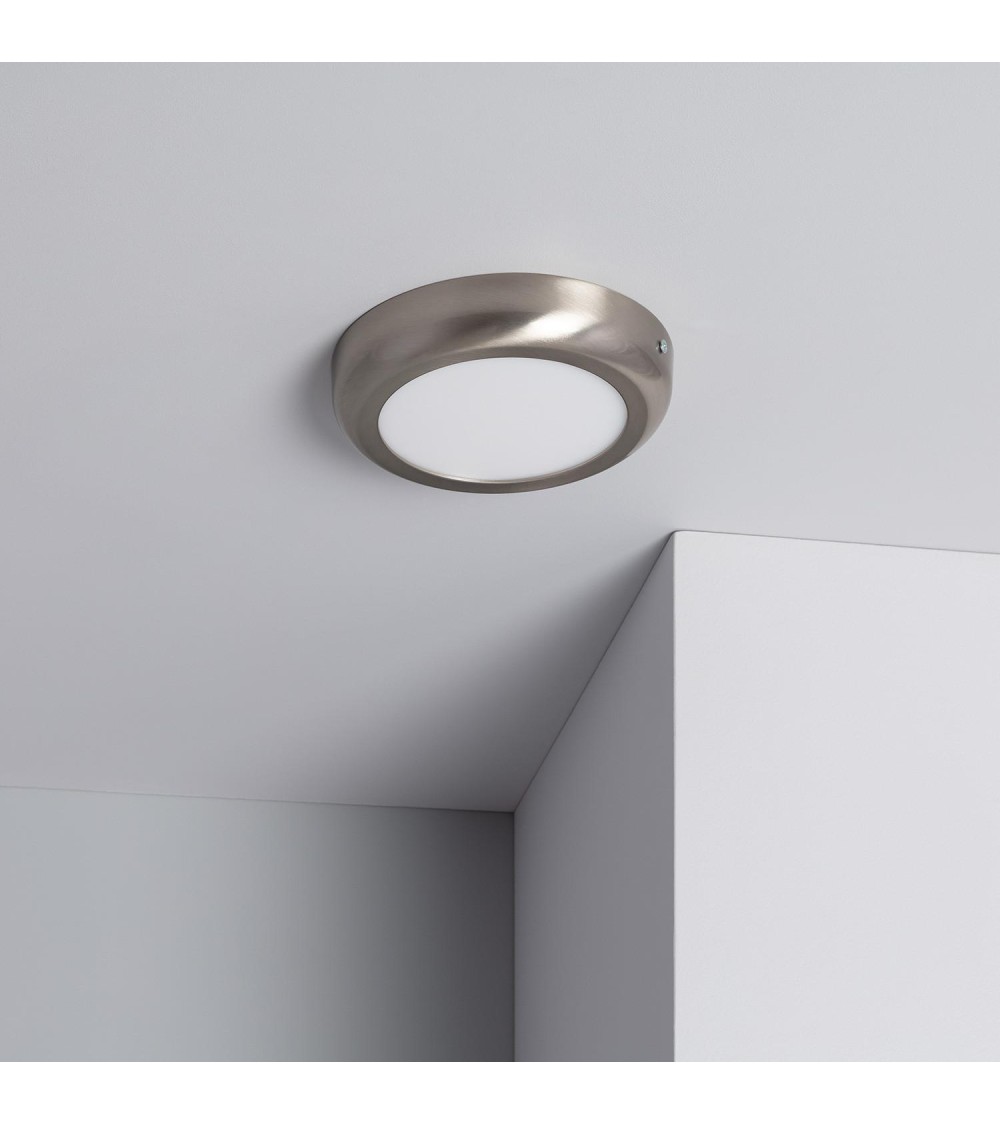 Plafonnier LED Rond 12W Métal Design Silver Ø175 mm - 1139 - vue 1