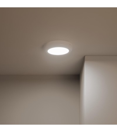 Plafonnier LED Rond 12W Métal Design White Ø180mm - 1131 - vue 4
