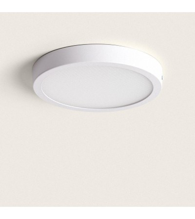 Plafonnier LED Rond 18W Extra-Plat (CRI90) Microprismatique CCT Sélectionnable (UGR17) à˜205 mm