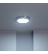 Plafonnier LED Rond 18W Métal Ø225 mm Argenté - 1099 - vue 4