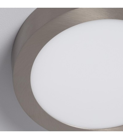 Plafonnier LED Rond 18W Métal Ø225 mm Argenté - 1099 - vue 5