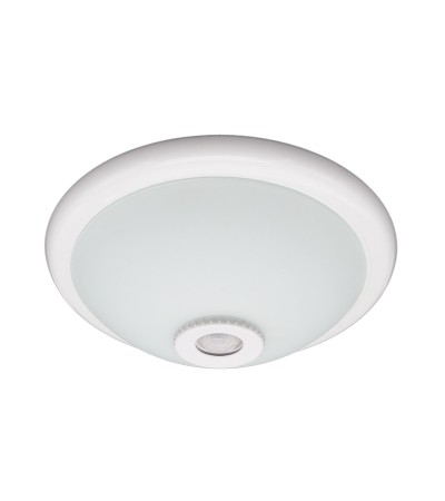 Plafonnier LED Rond 2x E27 avec Détecteur de Mouvement PIR et Crépusculaire