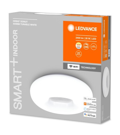 Plafonnier LED Rond à˜400 mm 26W CCT Smart+ WiFi ORBIS Donut LEDVANCE 4058075486300 - 93891 - vue 2