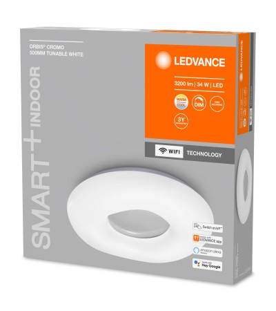 Plafonnier LED Rond Ø500 mm 34W CCT Smart+ WiFi ORBIS Cromo LEDVANCE 4058075486485 - 93834 - vue 2