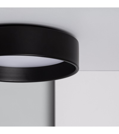 Plafonnier LED Rond Métal 15W CCT Sélectionnable Design Black à˜350 mm - 71753 - vue 5