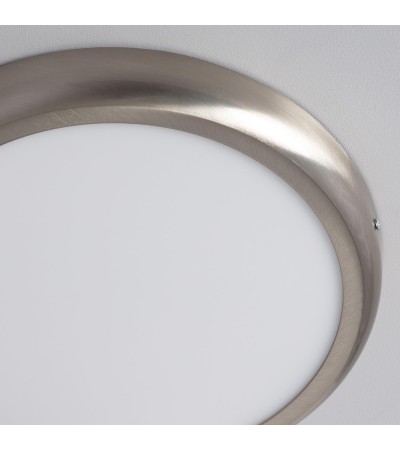 Plafonnier LED Rond Métal 24W Design Silver Ø300mm - 1143 - vue 5