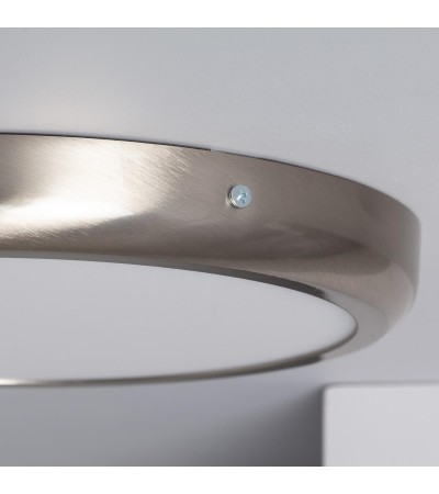 Plafonnier LED Rond Métal 24W Design Silver Ø300mm - 1143 - vue 6