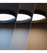 Plafonnier LED Rond Métal 30W CCT Sélectionnable Black Design à˜550 mm - 71758 - vue 4