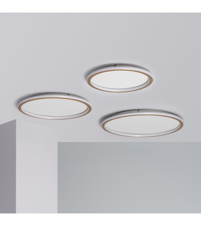 Plafonnier LED Rond Métal CCT Sélectionnable Allharo 24W Ø410 mm - 79078 - vue 6