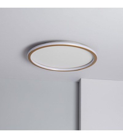 Plafonnier LED Rond Métal CCT Sélectionnable Allharo 36W à˜500 mm