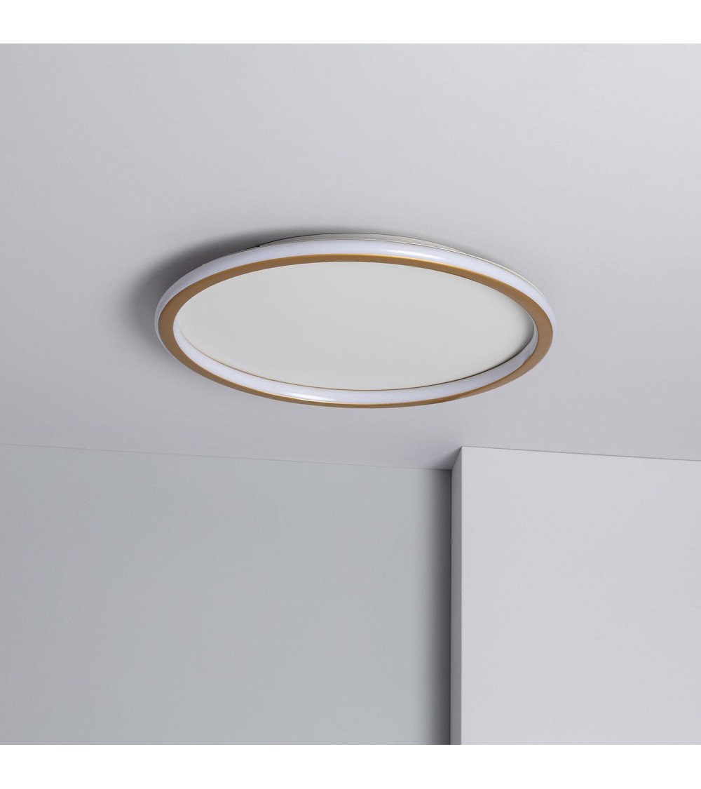 Plafonnier LED Rond Métal CCT Sélectionnable Allharo 36W à˜500 mm - 79072 - vue 1