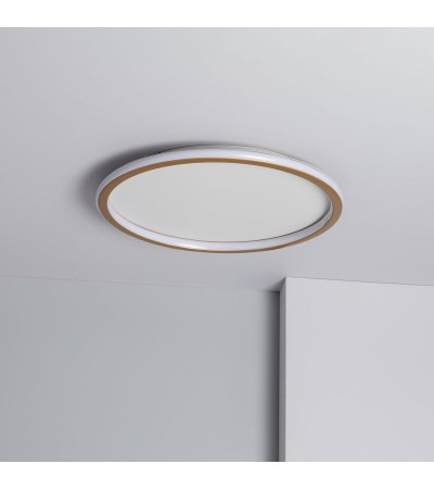 Plafonnier LED Rond Métal CCT Sélectionnable Allharo 36W à˜500 mm - 79072 - vue 3