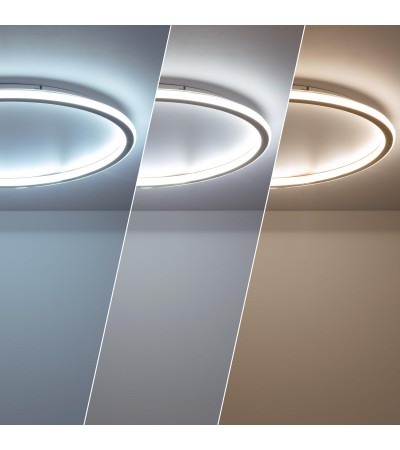 Plafonnier LED Rond Métal CCT Sélectionnable Allharo 36W Ø600 mm - 79066 - vue 2
