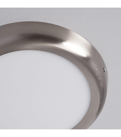 Plafonnier LED Rond Métal Design Silver 18W Ø220mm - 1141 - vue 5