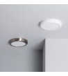Plafonnier LED Rond Métal Design Silver 18W Ø220mm - 1141 - vue 8