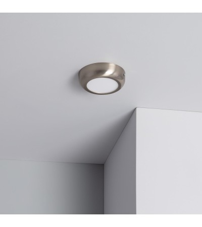 Plafonnier LED Rond Métal Design Silver 6W Ø120mm