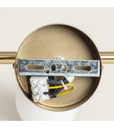 Plafonnier Métal et Verre Alan 3 Spots - 102926 - vue 8