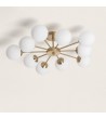 Plafonnier Métal et Verre Moonlight Brass 10 Spots - 105254 - vue 3