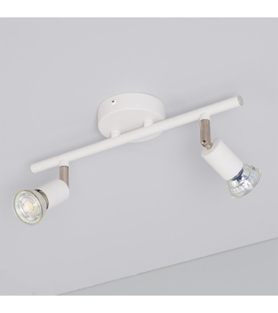 Plafonnier Orientable Aluminium Oasis 2 Spots Blanc