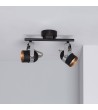 Plafonnier Orientable Aluminium 2 Spots Noir Sinner - 4966 - vue 7