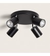 Plafonnier Orientable Rond Métal 4 Spots Albus Black - 108582 - vue 1