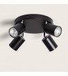 Plafonnier Orientable Rond Métal 4 Spots Albus Black - 108582 - vue 3