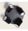 Plafonnier Orientable Rond Métal 4 Spots Albus Black - 108582 - vue 4