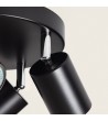 Plafonnier Orientable Rond Métal 4 Spots Albus Black - 108582 - vue 5