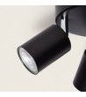 Plafonnier Orientable Rond Métal 4 Spots Albus Black - 108582 - vue 6