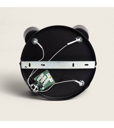 Plafonnier Orientable Rond Métal 4 Spots Albus Black - 108582 - vue 7