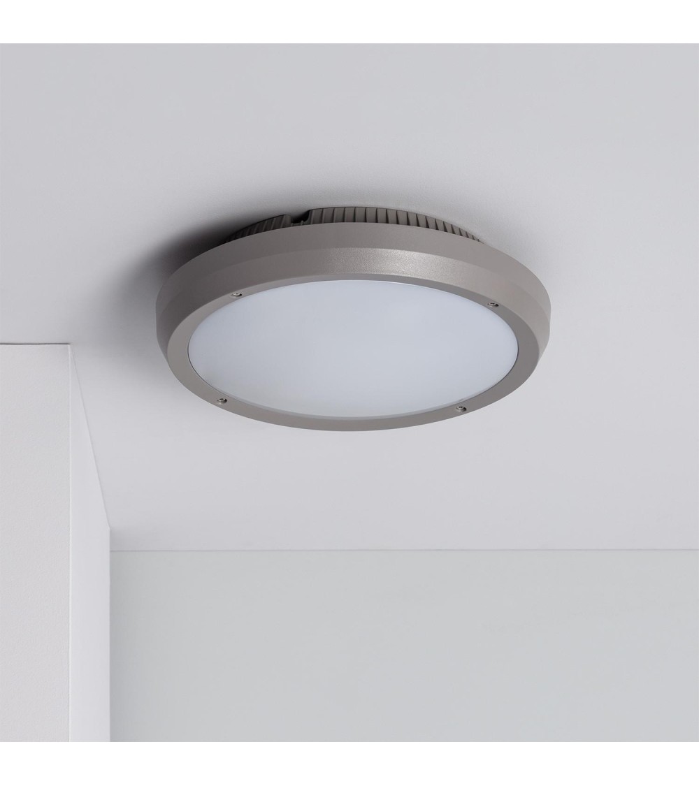 Plafonnier Rond Extérieur Curio IP65 Gris Ø300 mm - 5463 - vue 1