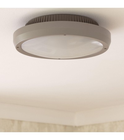Plafonnier Rond Extérieur Curio IP65 Gris Ø300 mm - 5463 - vue 3