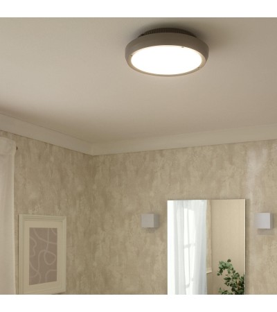 Plafonnier Rond Extérieur Curio IP65 Gris Ø300 mm - 5463 - vue 4