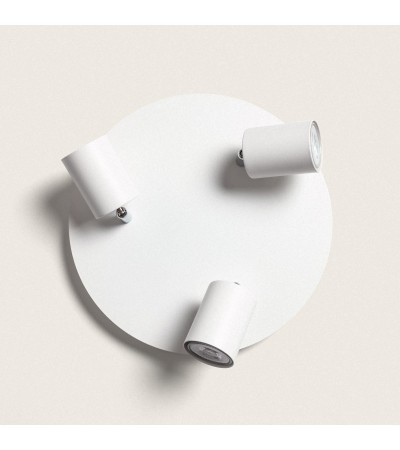 Plafonnier Rond Orientable Métal 3 Spots Whitstable - 104267 - vue 2
