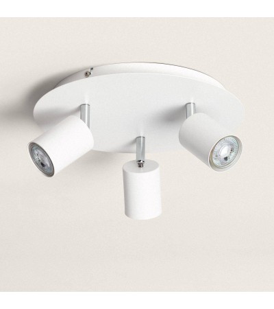 Plafonnier Rond Orientable Métal 3 Spots Whitstable - 104267 - vue 3