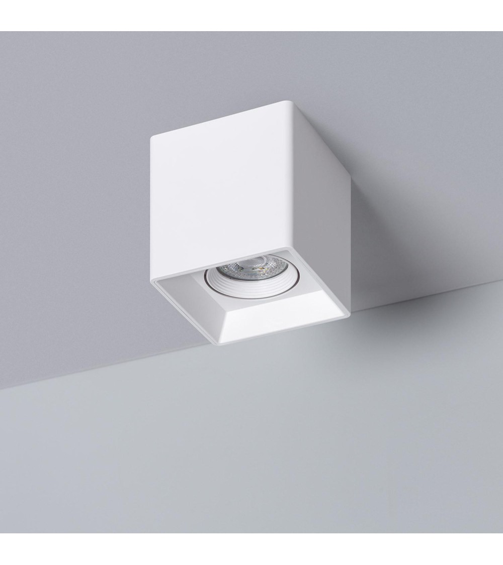 Plafonnier Space Carré Blanc avec Ampoule GU10 - 94254 - vue 1