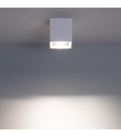 Plafonnier Space Carré Blanc avec Ampoule GU10 - 94254 - vue 4