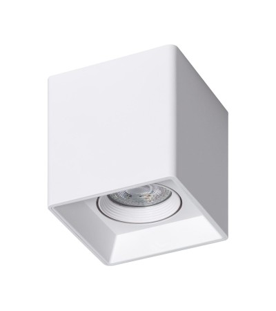 Plafonnier Space Carré Blanc avec Ampoule GU10 - 94254 - vue 5
