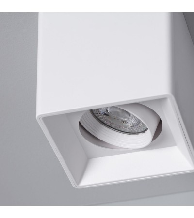 Plafonnier Space Carré Blanc avec Ampoule GU10 - 94254 - vue 6