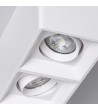 Plafonnier Space Carré Double Blanc avec Ampoule GU10 - 94275 - vue 4
