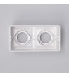 Plafonnier Space Carré Double Blanc avec Ampoule GU10 - 94275 - vue 5