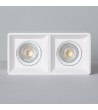 Plafonnier Space Carré Double Blanc avec Ampoule GU10 - 94275 - vue 7